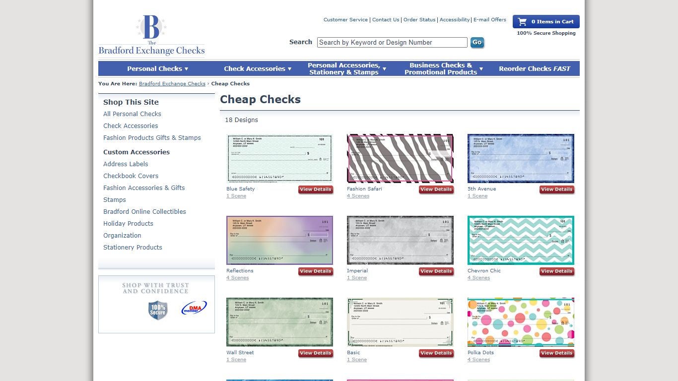 Cheap Checks - Bradford Exchange Checks